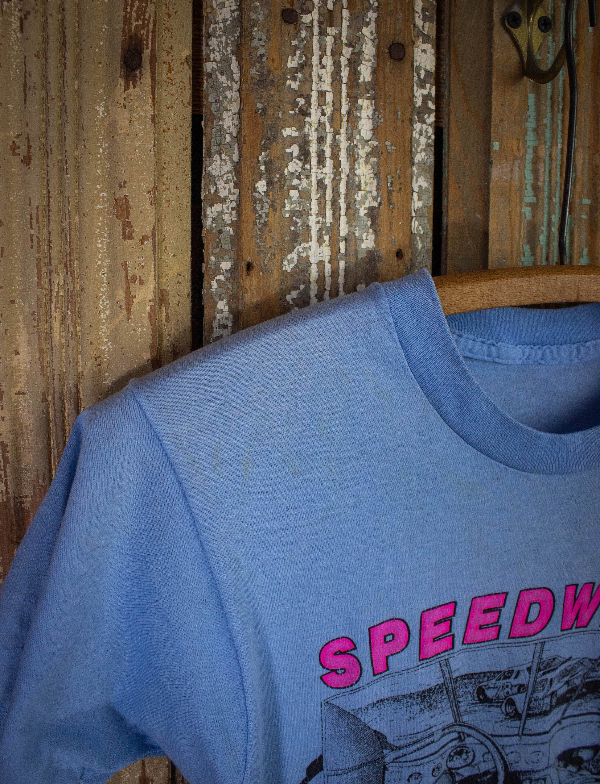 Vintage Speedweek Daytona Graphic T Shirt Blue XS