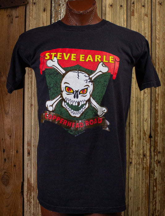 Vintage Steve Earle Copperhead Road Concert T Shirt 1988 Black Large