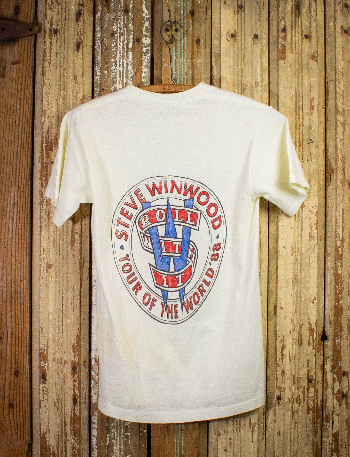 Vintage Steve Winwood Roll With It Concert T Shirt 1988 White XS