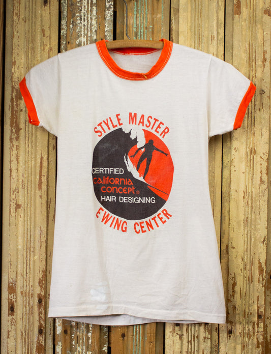 Vintage Style Master Ewing Center Graphic Ringer T Shirt XS