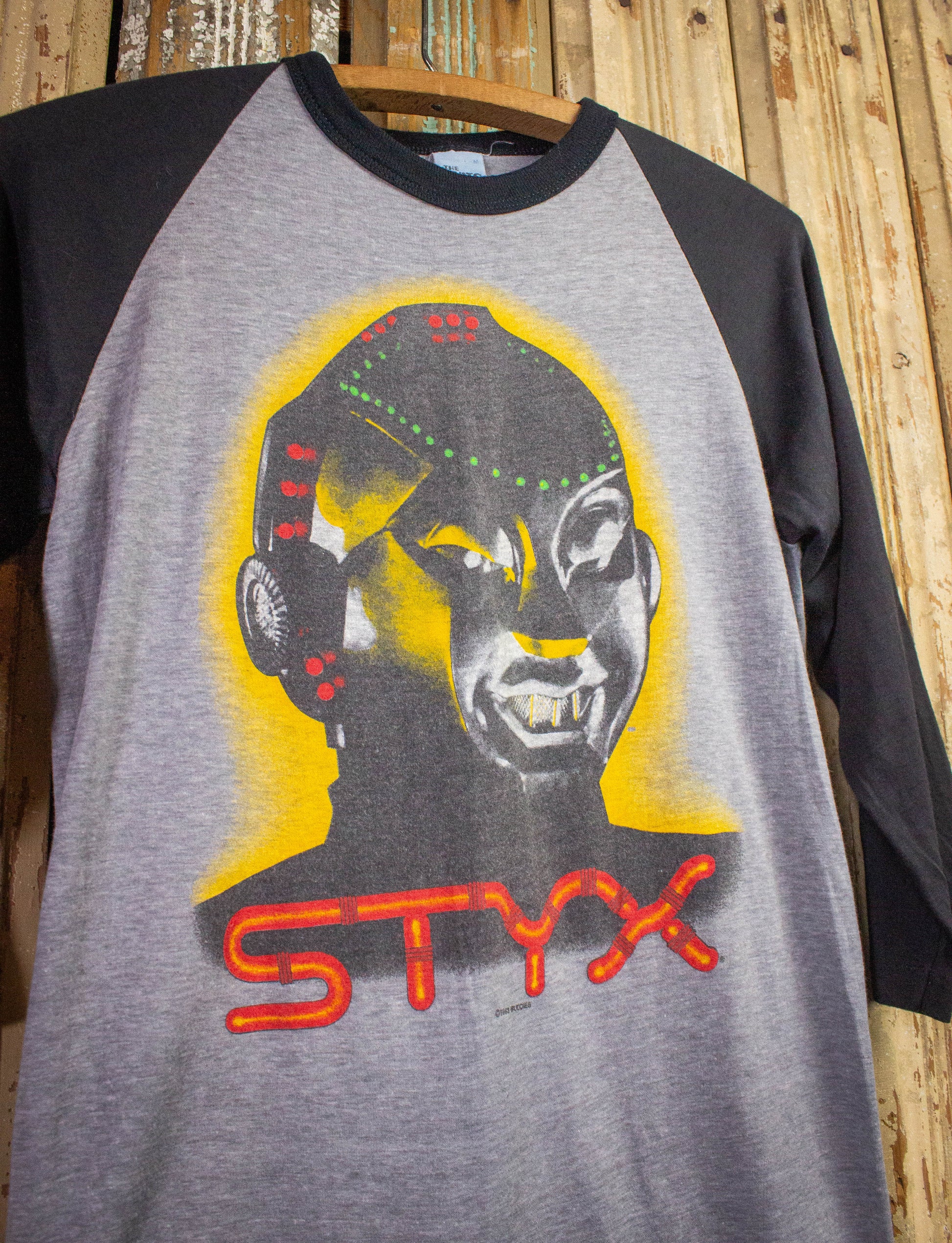 Vintage Styx Kilroy Was Here Tour Raglan Concert T Shirt 1983 Gray/Black Small