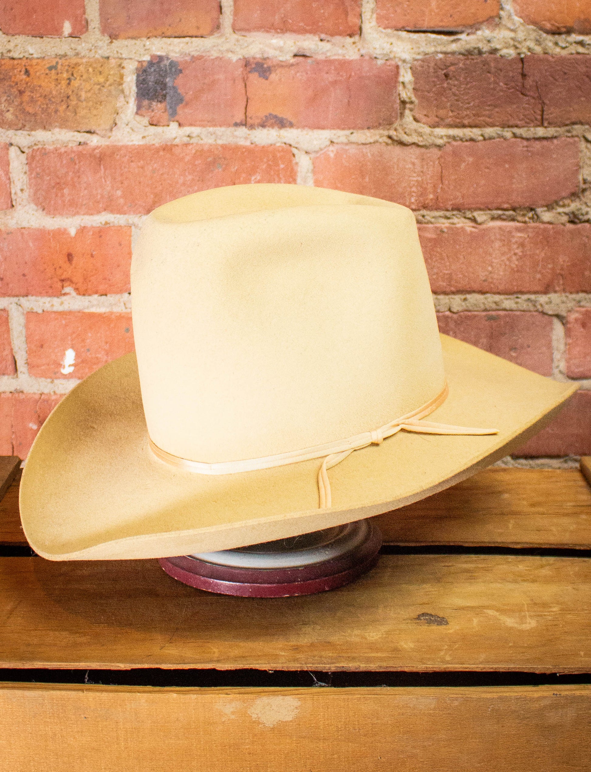 Vintage Tan Wool American Hat 6 and 5/8