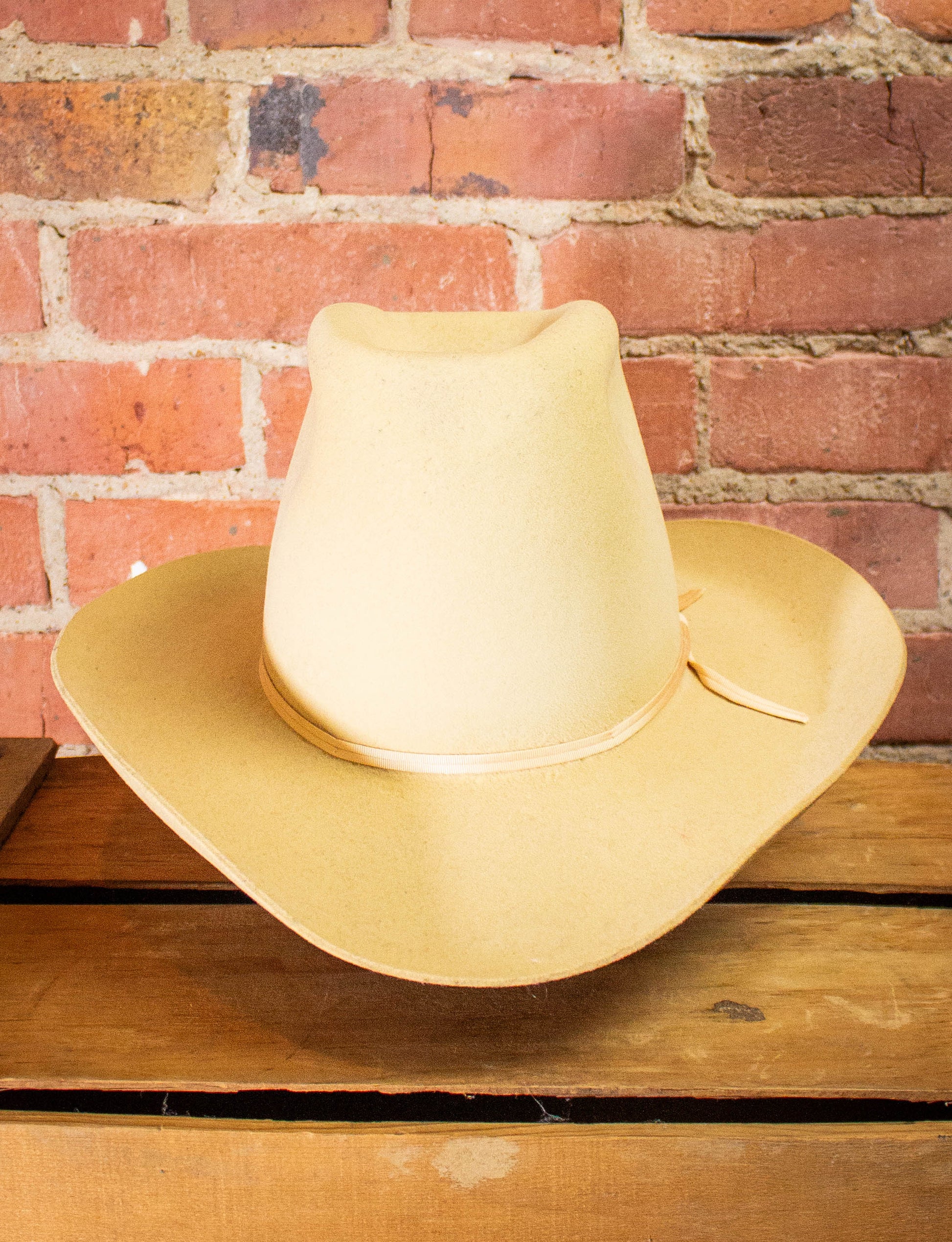 Vintage Tan Wool American Hat 6 and 5/8