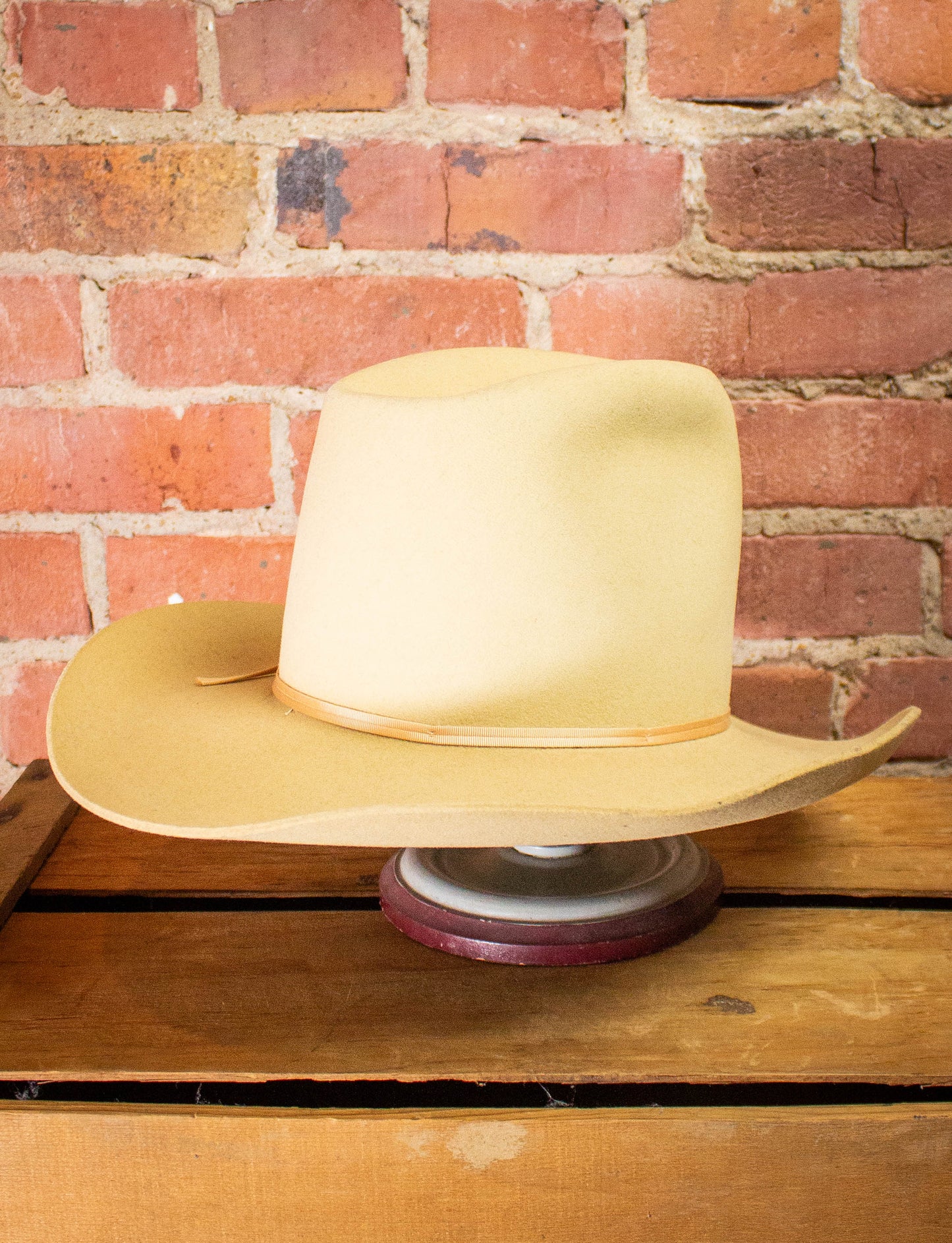 Vintage Tan Wool American Hat 6 and 5/8