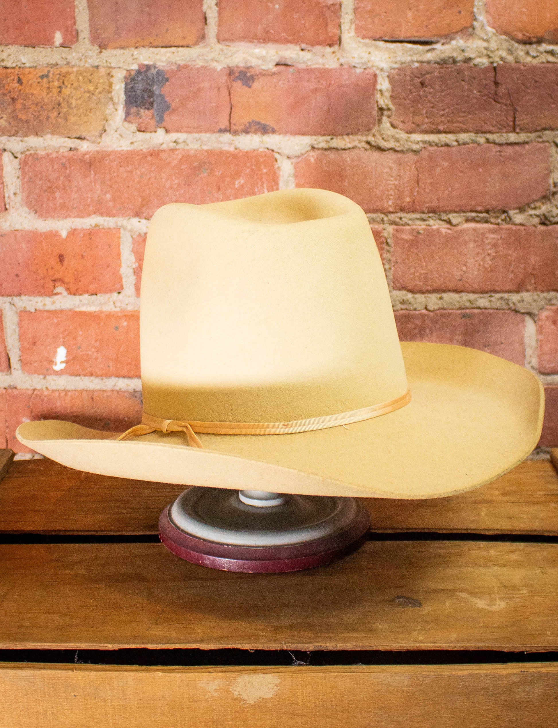 Vintage Tan Wool American Hat 6 and 5/8