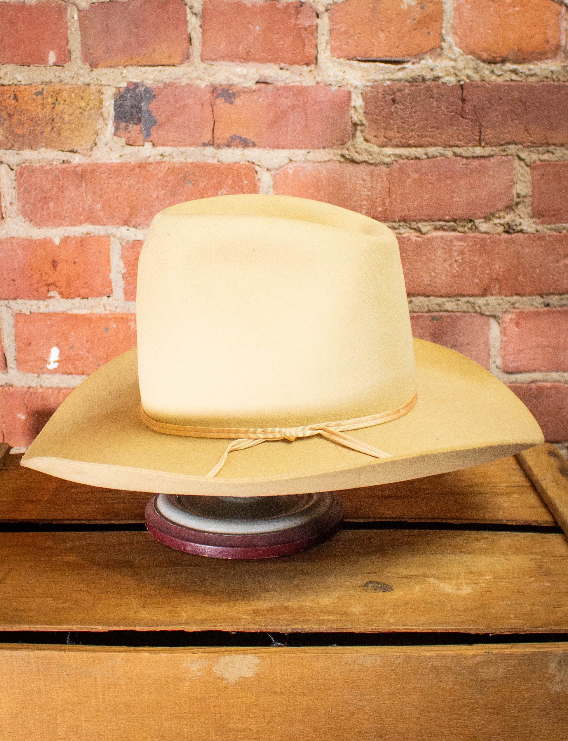 Vintage Tan Wool American Hat 6 and 5/8