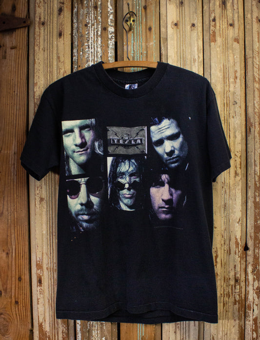 Vintage Tesla Bust A Nut Concert T Shirt 1995 Black Medium