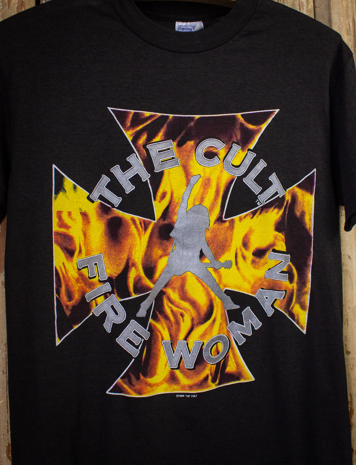 Vintage The Cult Fire Women Concert T Shirt 1989 Black Small