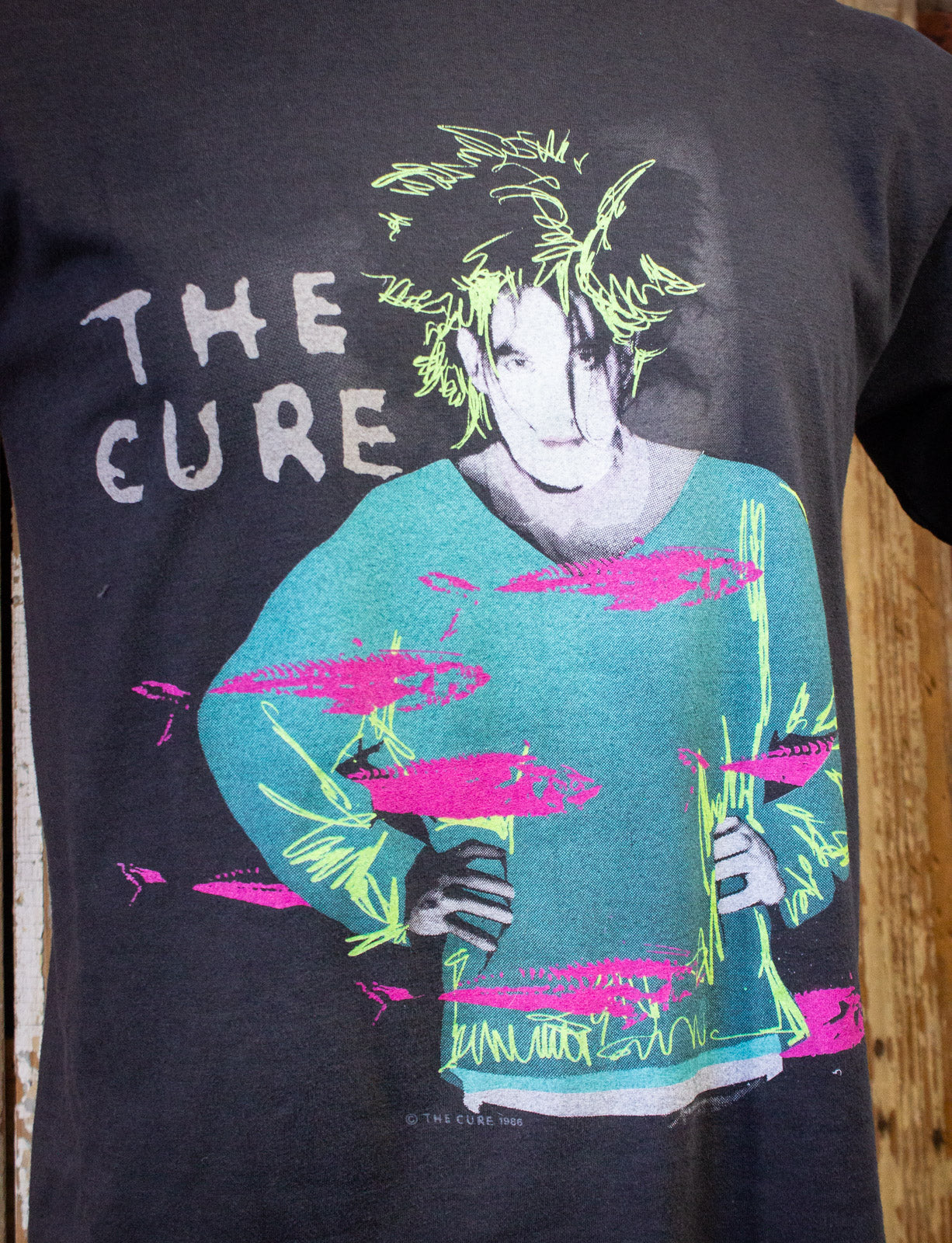 Vintage The Cure Beach Party Tour Concert T shirt 1986 Black Large