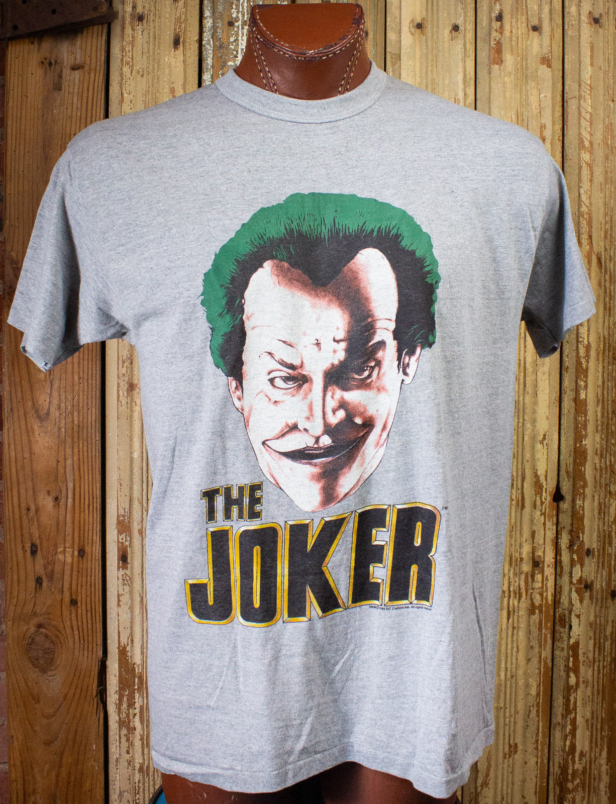 Vintage The Joker Batman Graphic T Shirt 1998 Grey XL