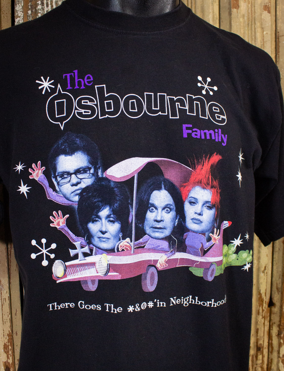 Vintage The Osbourne Family Graphic T Shirt 2000s Black Large