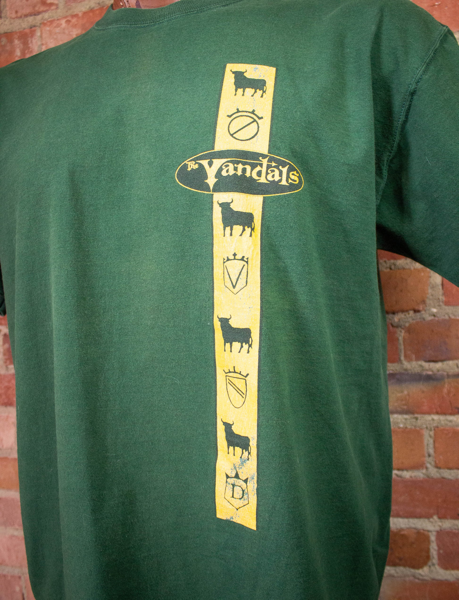 Vintage The Vandals Vertical Bull Concert T-Shirt 2000s Green XXL