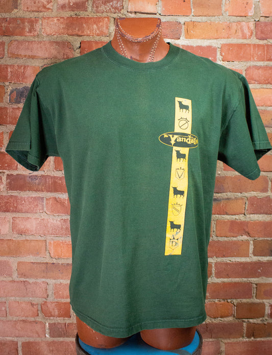 Vintage The Vandals Vertical Bull Concert T-Shirt 2000s Green XXL