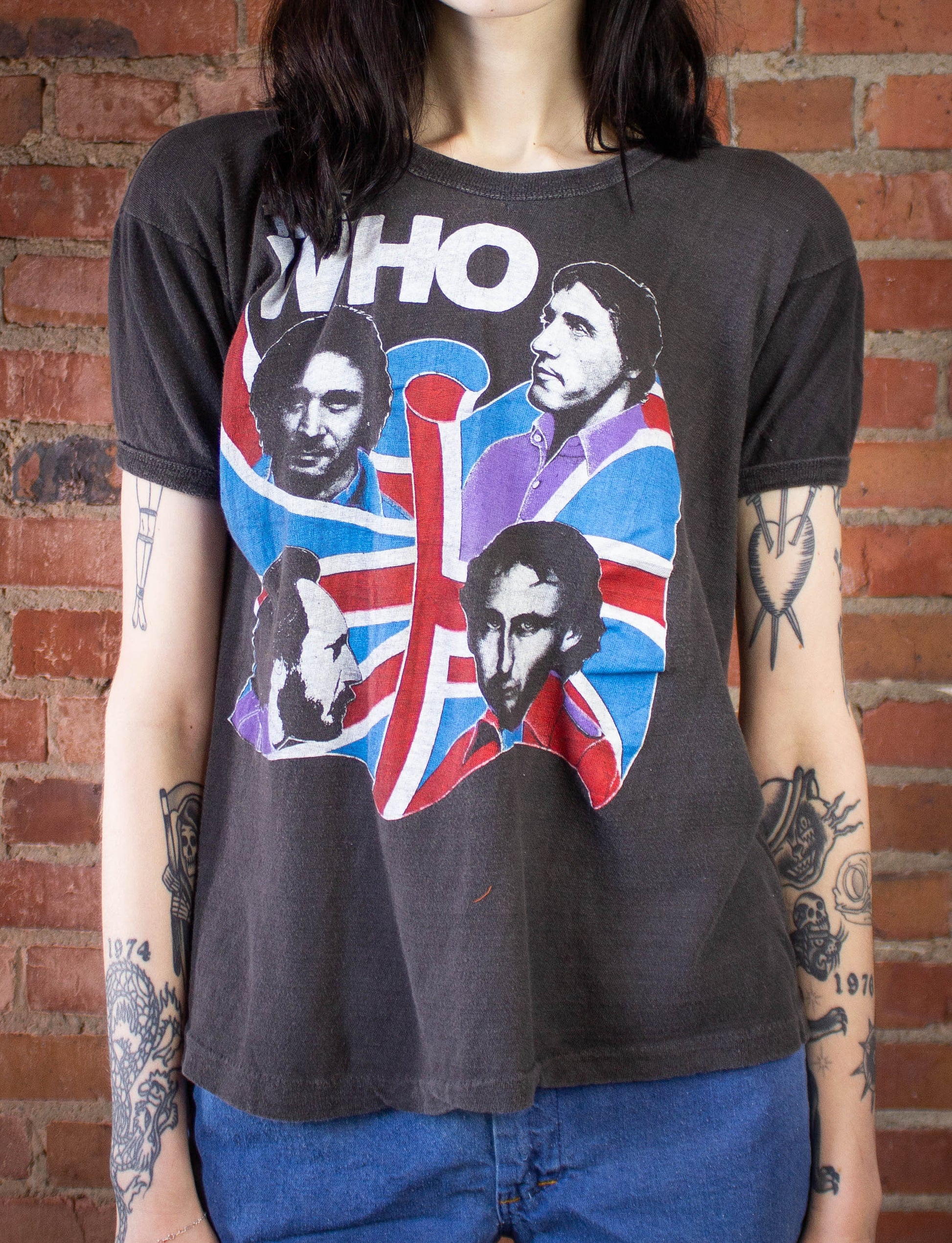 Vintage The Who Concert T-Shirt 1981 Black XS