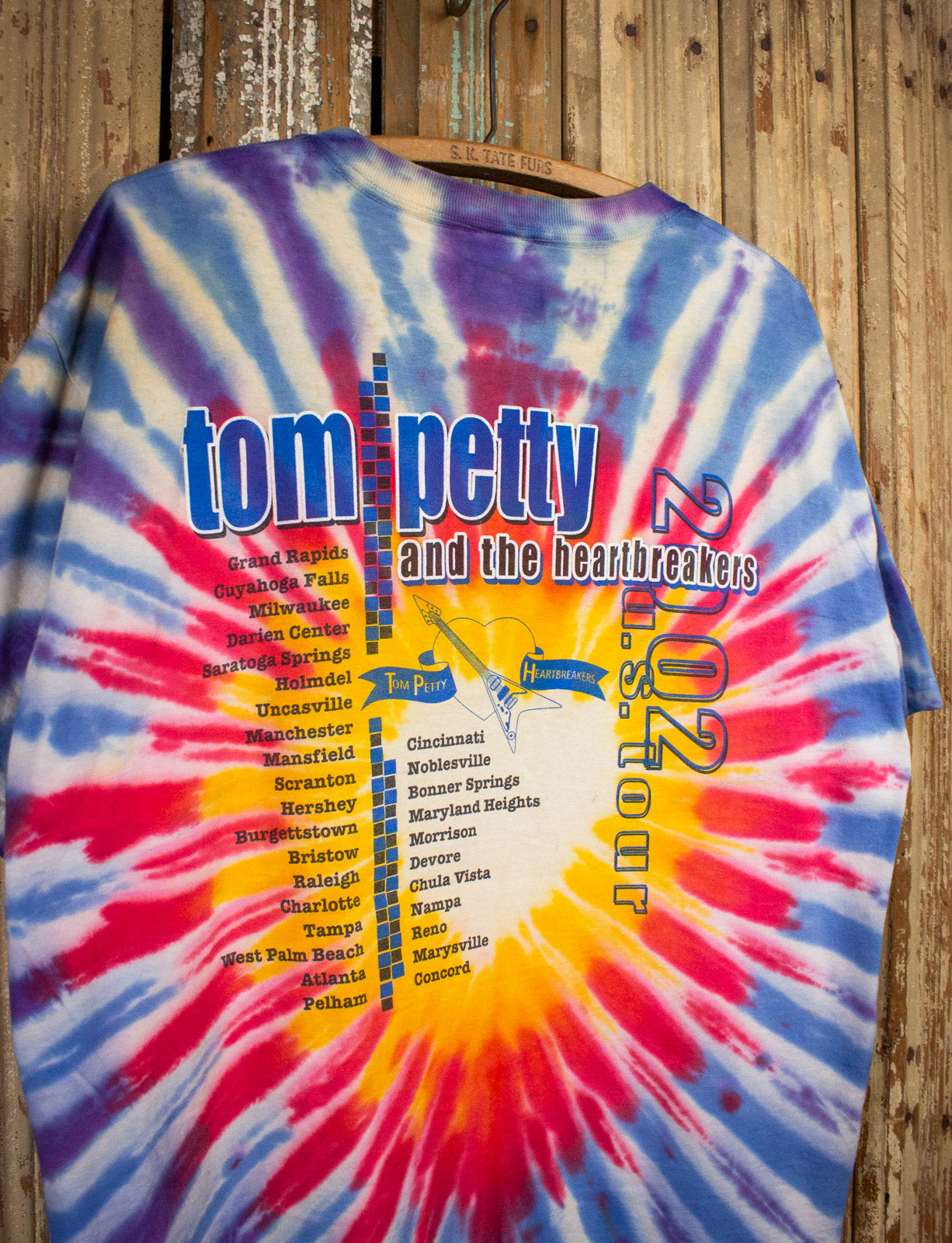 Vintage Tom Petty US Tour Concert T Shirt 2002 Tie Dye XL