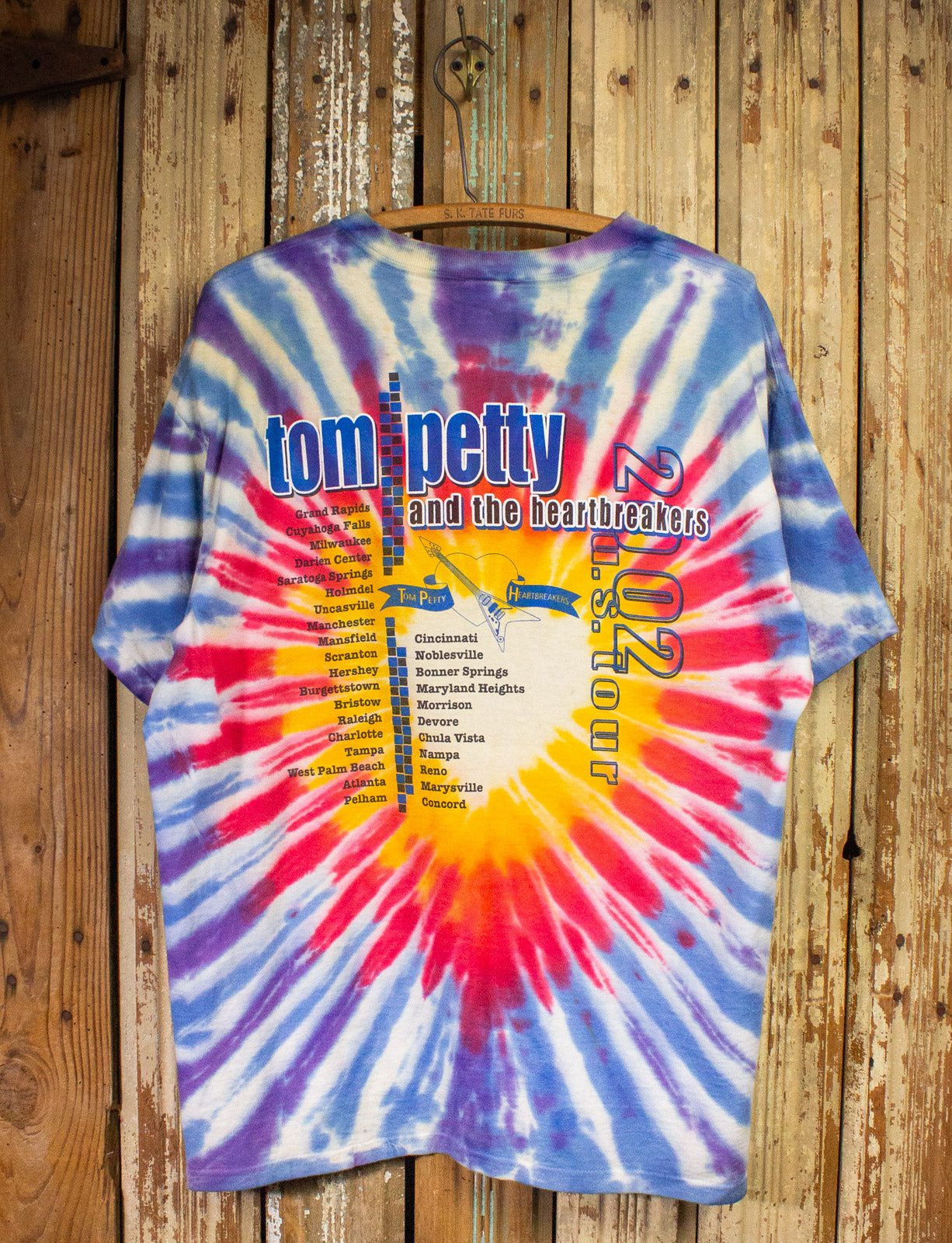 Vintage Tom Petty US Tour Concert T Shirt 2002 Tie Dye XL