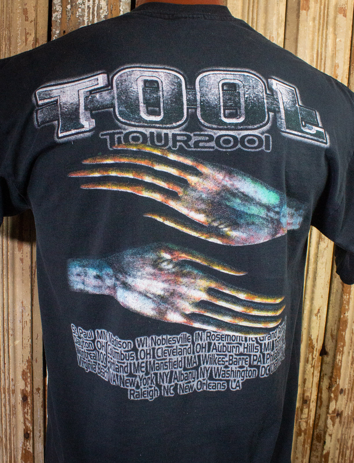 Vintage Tool Salival Tour Concert T Shirt 2001 Black Large