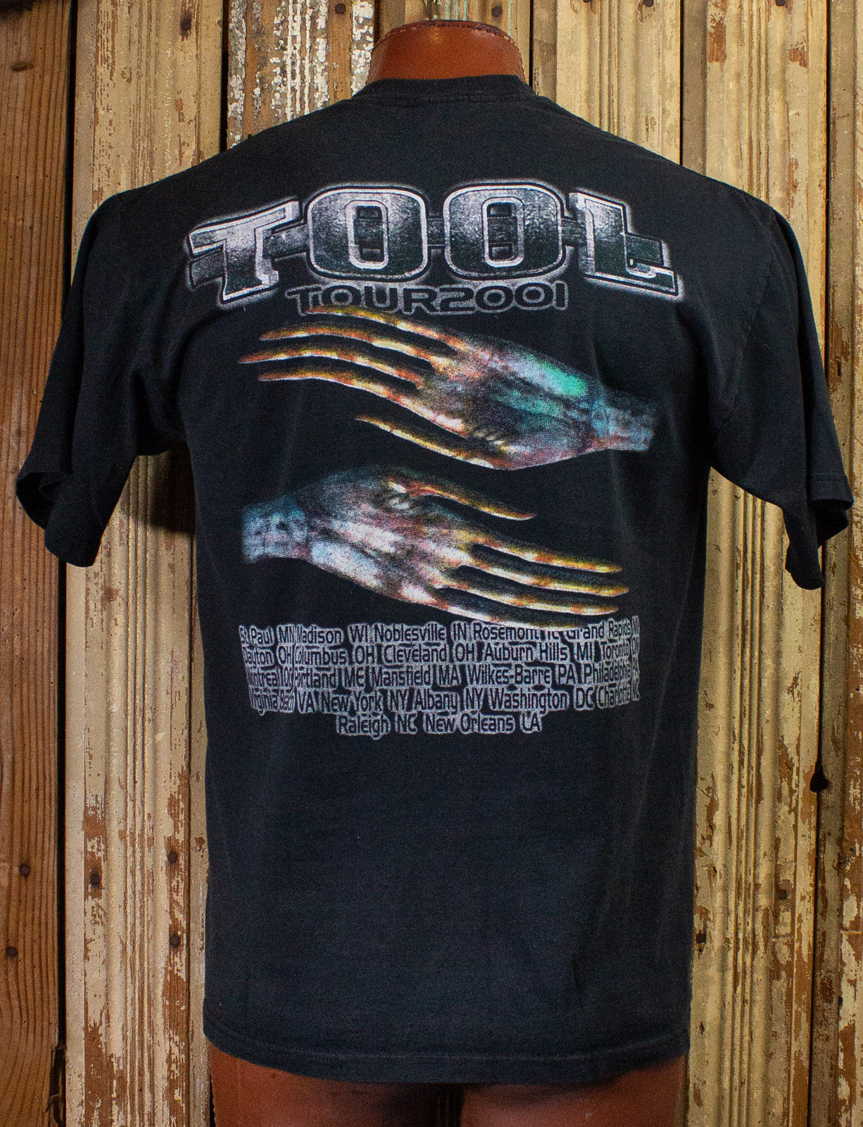 Vintage Tool Salival Tour Concert T Shirt 2001 Black Large