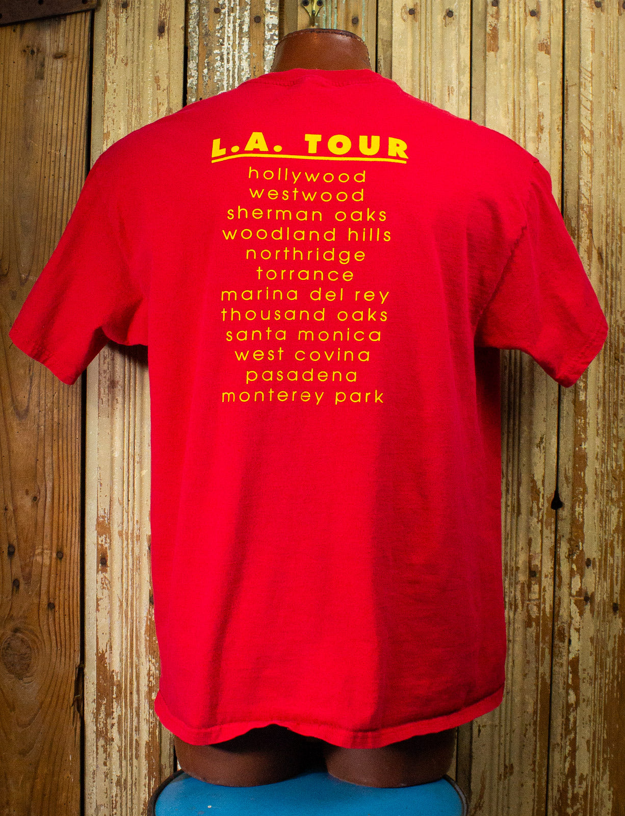 Vintage Tower Books LA Tour Graphic T Shirt 90s Red XL