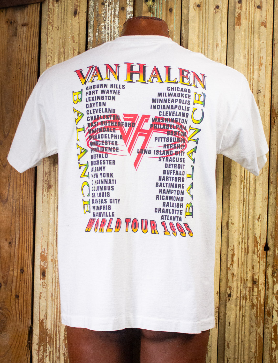 Vintage Van Halen Balance Concert T Shirt 1995 White XL