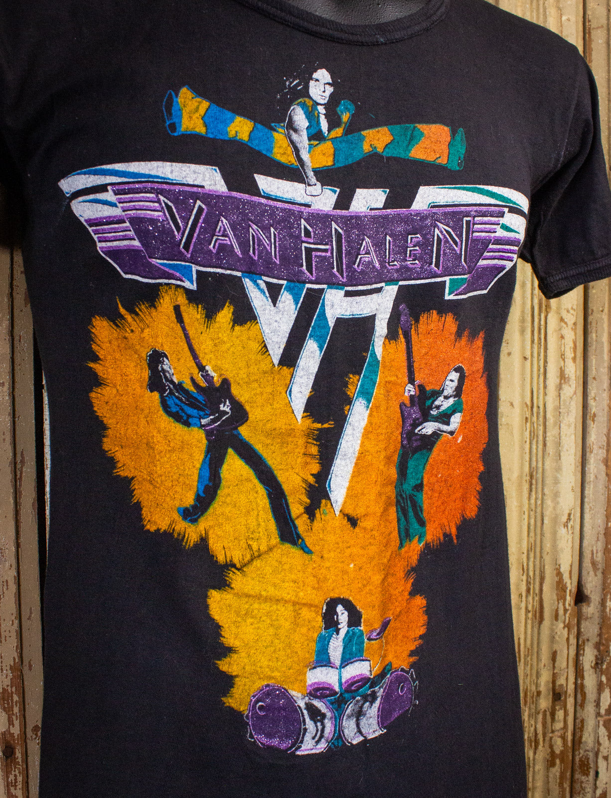 Vintage Van Halen VH2 Parking Lot Concert T Shirt 1979 Black