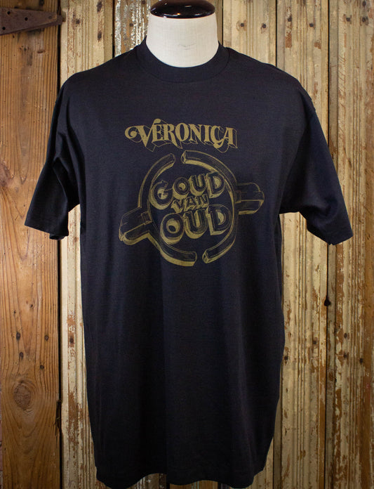 Vintage Veronica Goud Van Oud Crew T Shirt 80s Black XL