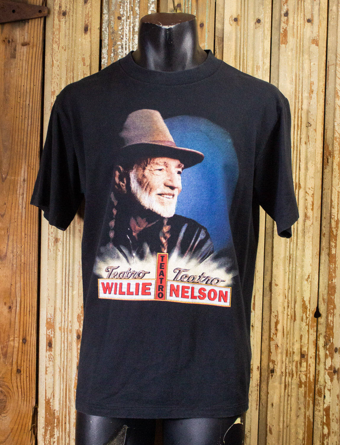 Vintage Willie Nelson Teatro Concert T Shirt 1998 Black Large