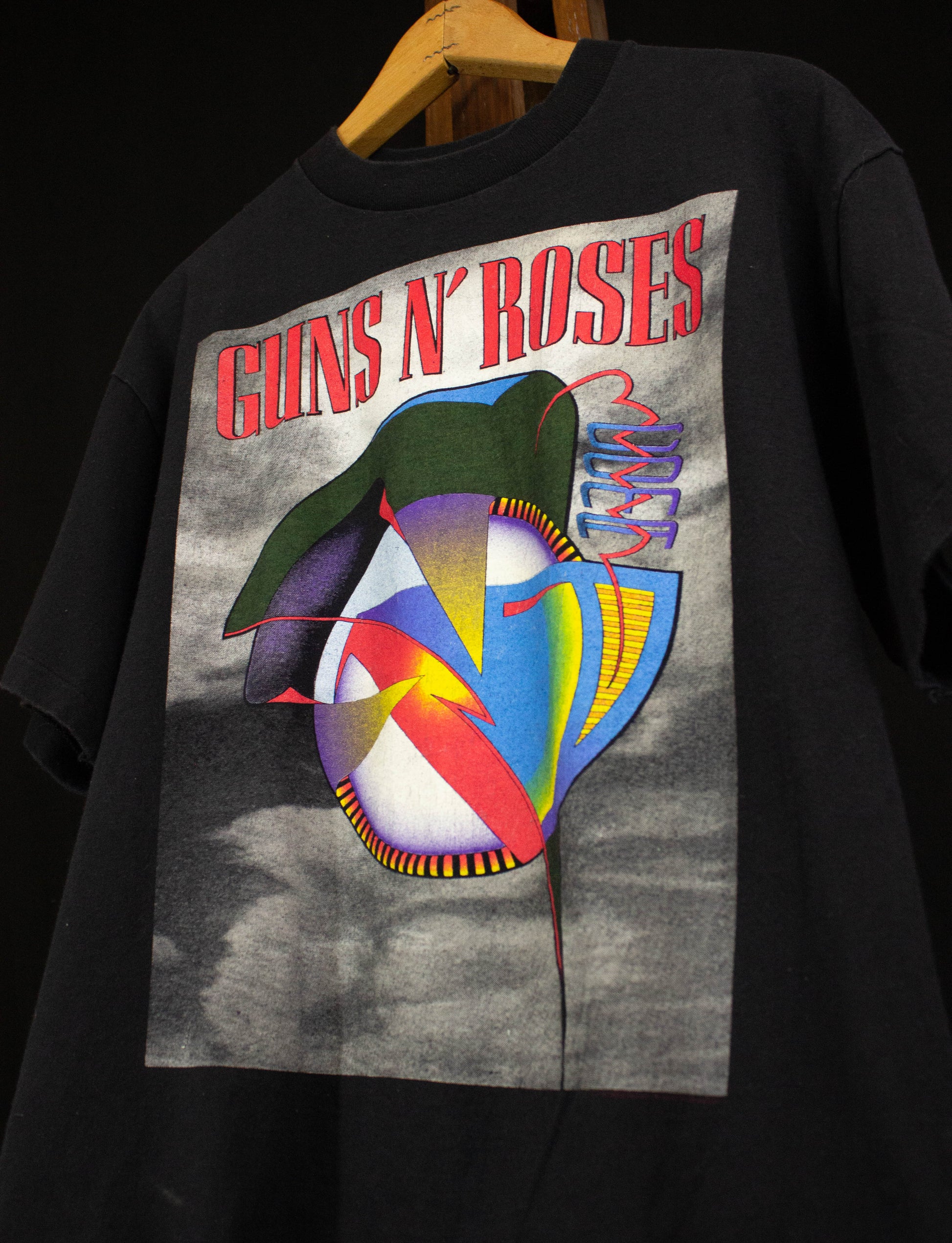 Vintage 1993 Guns n' Roses Coma World Tour Concert T Shirt Black Large