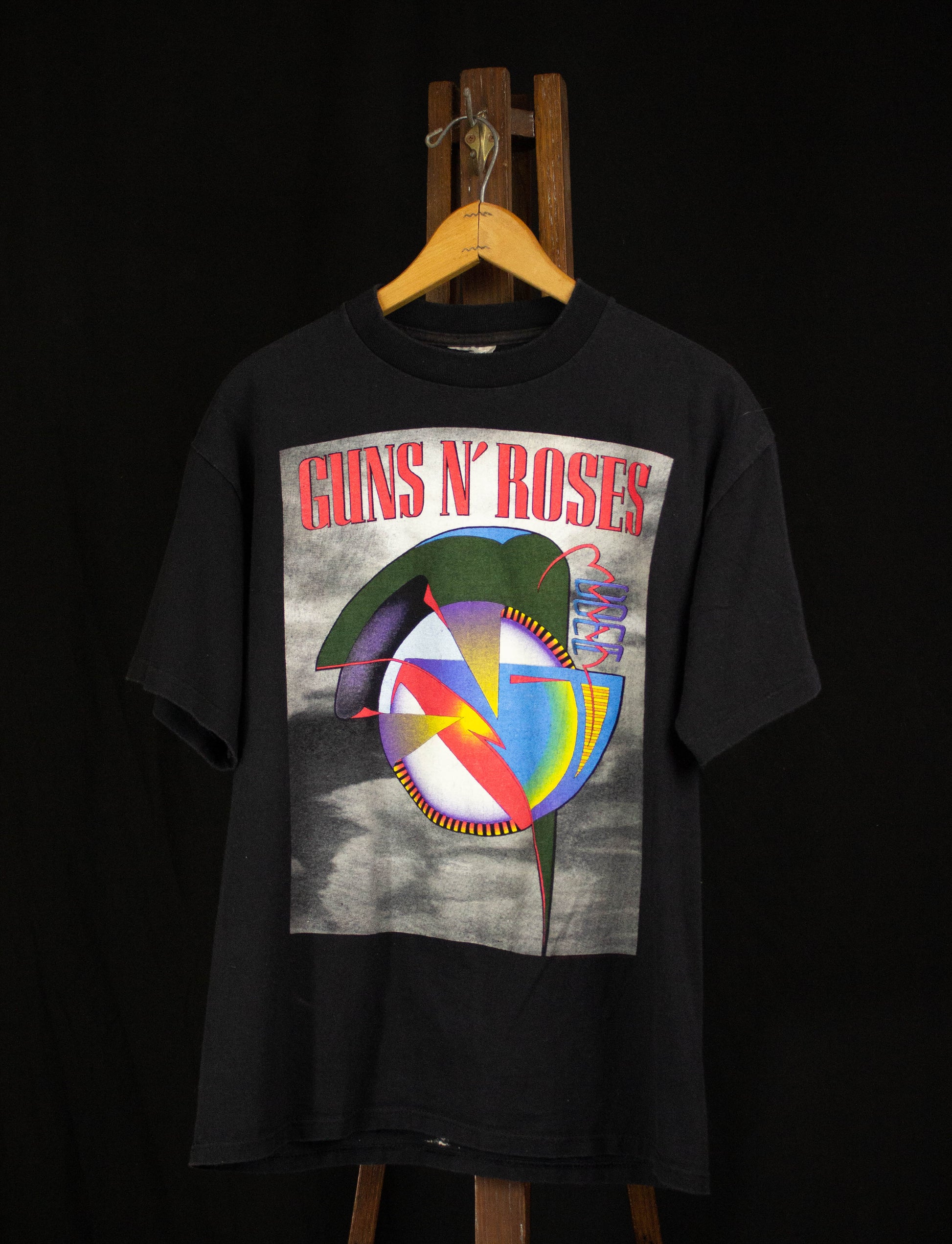 Vintage 1993 Guns n' Roses Coma World Tour Concert T Shirt Black Large