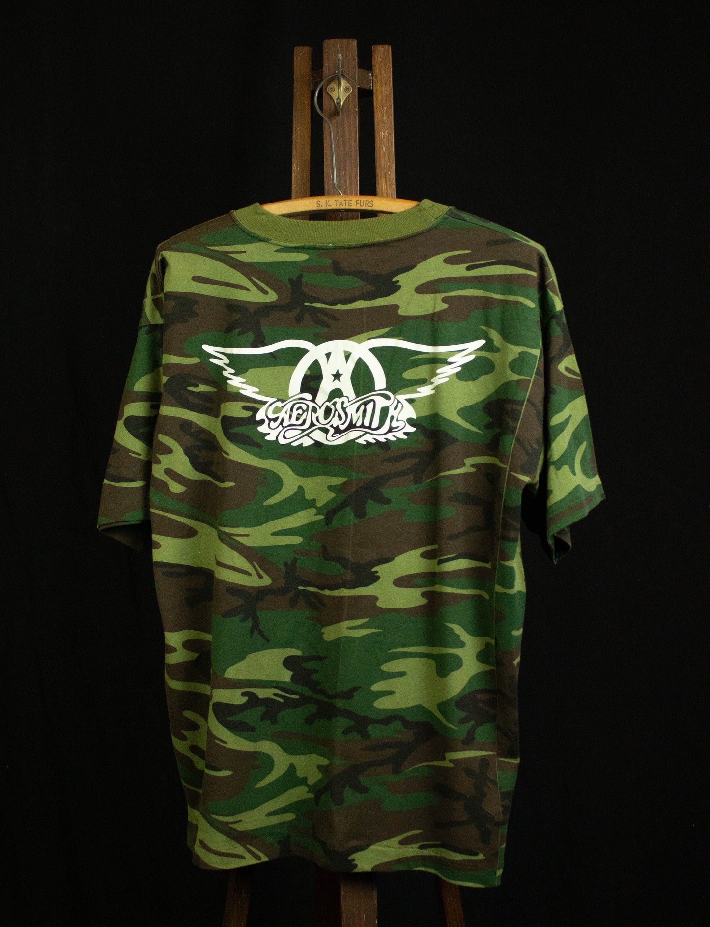 2001 Aerosmith Just Push Play Tour Local Crew Concert T Shirt Camo XL