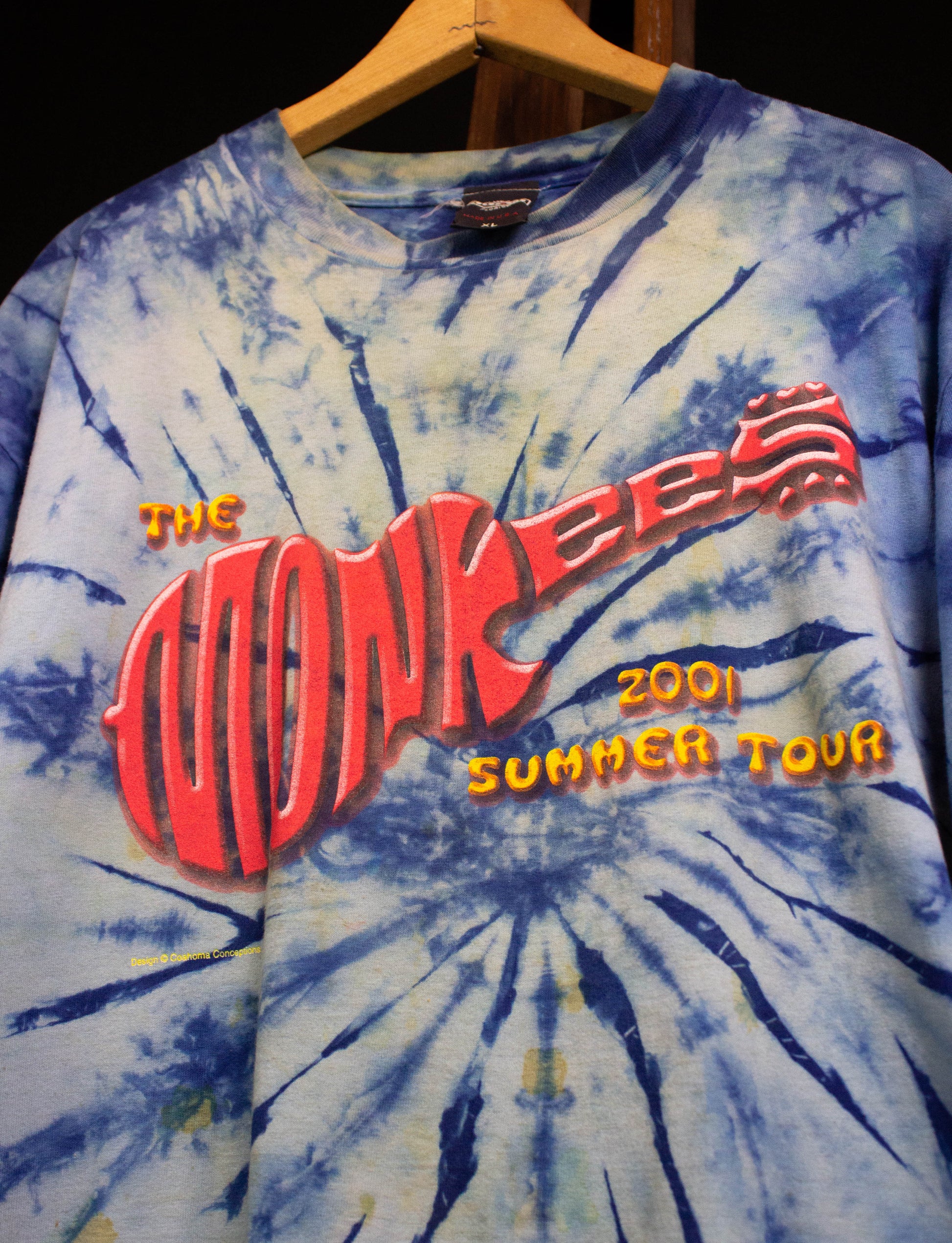 2001 The Monkees Summer Tour Concert T Shirt Tie Dye XL