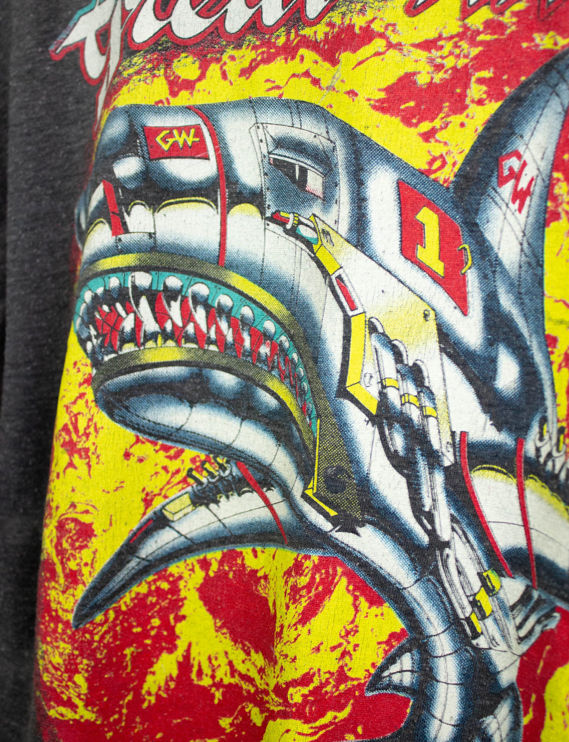 Vintage Great White 1987 Concert T Shirt Gray Medium