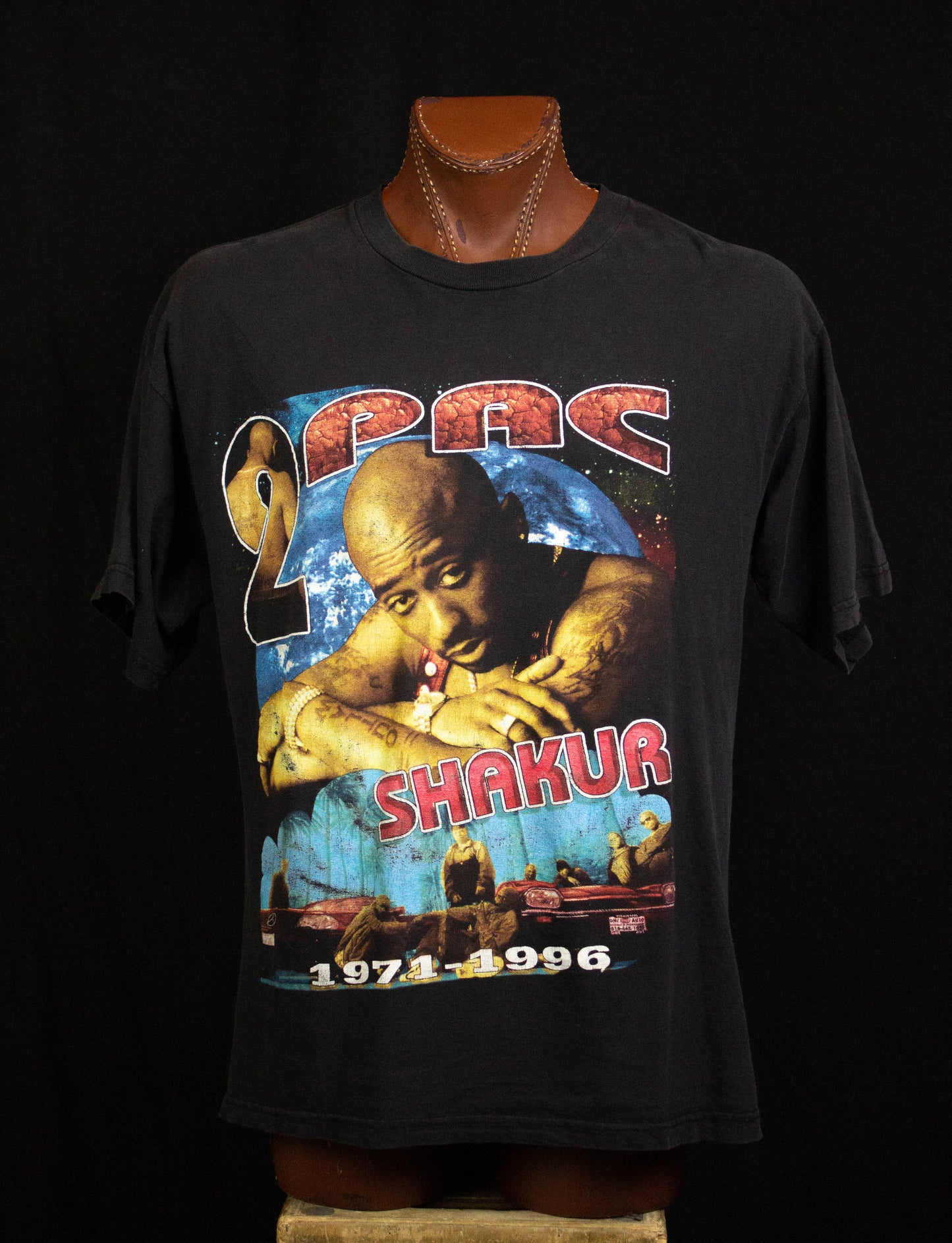 Vintage 1996 2Pac Shakur Life Goes on No More Pain Rap T Shirt XXL