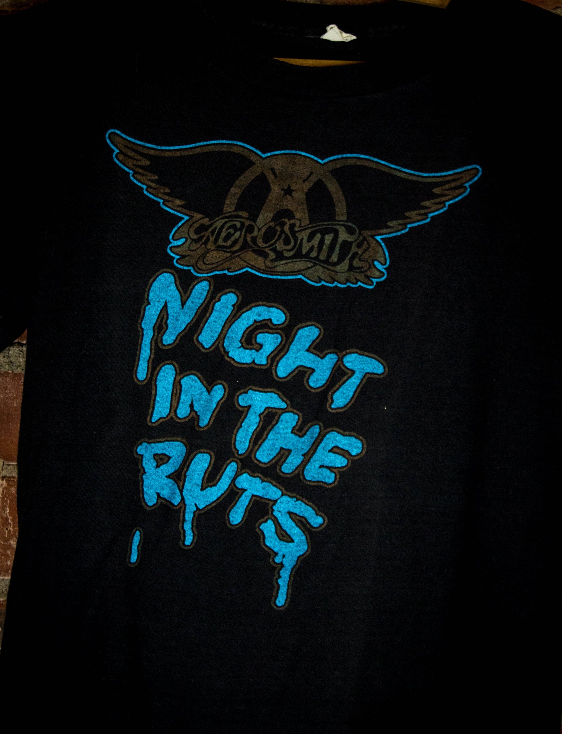 Vintage 1979 Aerosmith Night In The ruts Black Concert T Shirt Small