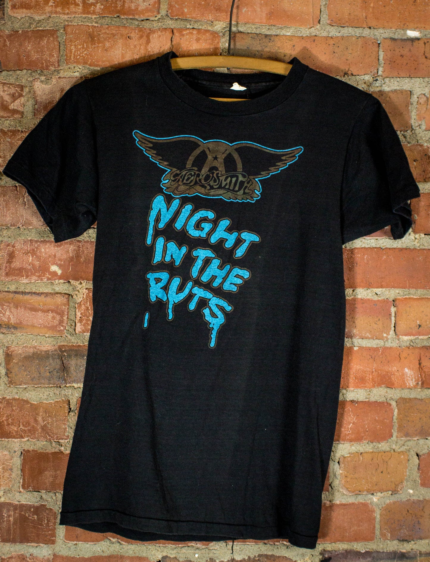 Vintage 1979 Aerosmith Night In The ruts Black Concert T Shirt Small