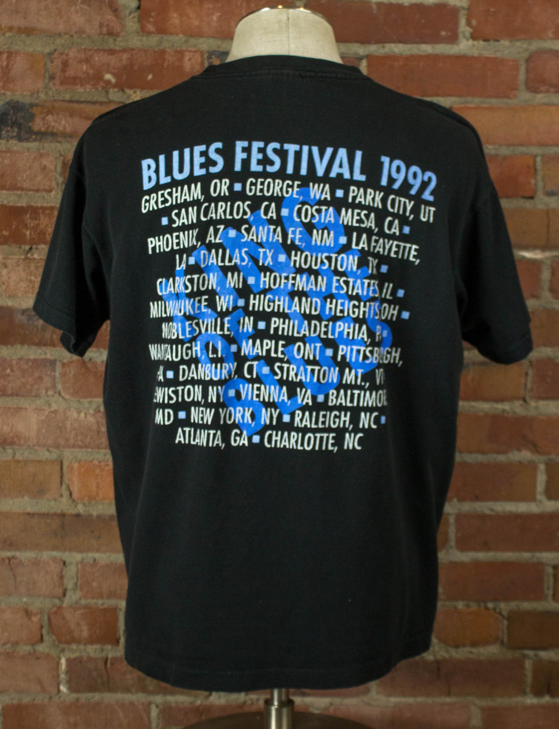 Vintage 1992 BB King Blues Festival Black Concert T Shirt Unisex XL