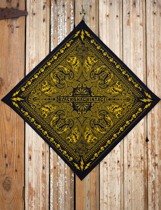 Black Shag Vintage Bandana Black/Yellow