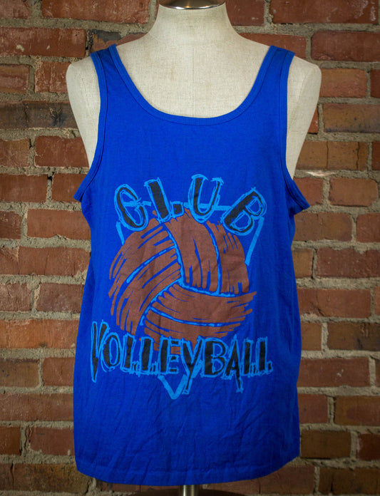 Vintage 80s Club Volleyball Blue Tank Top Unisex XL