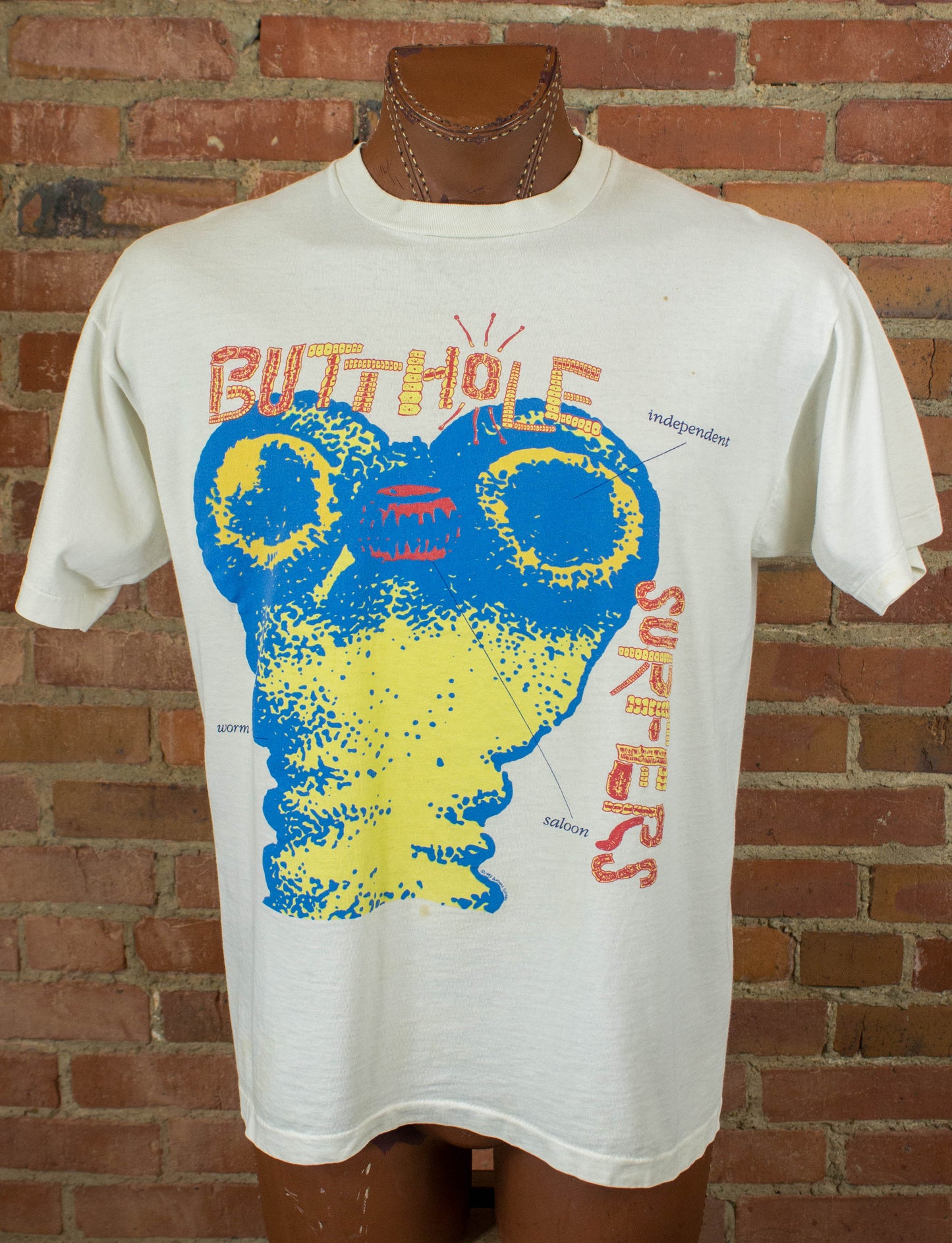 Vintage Butthole Surfers 1993 Independent Worm Saloon Tour Concert T Shirt XL