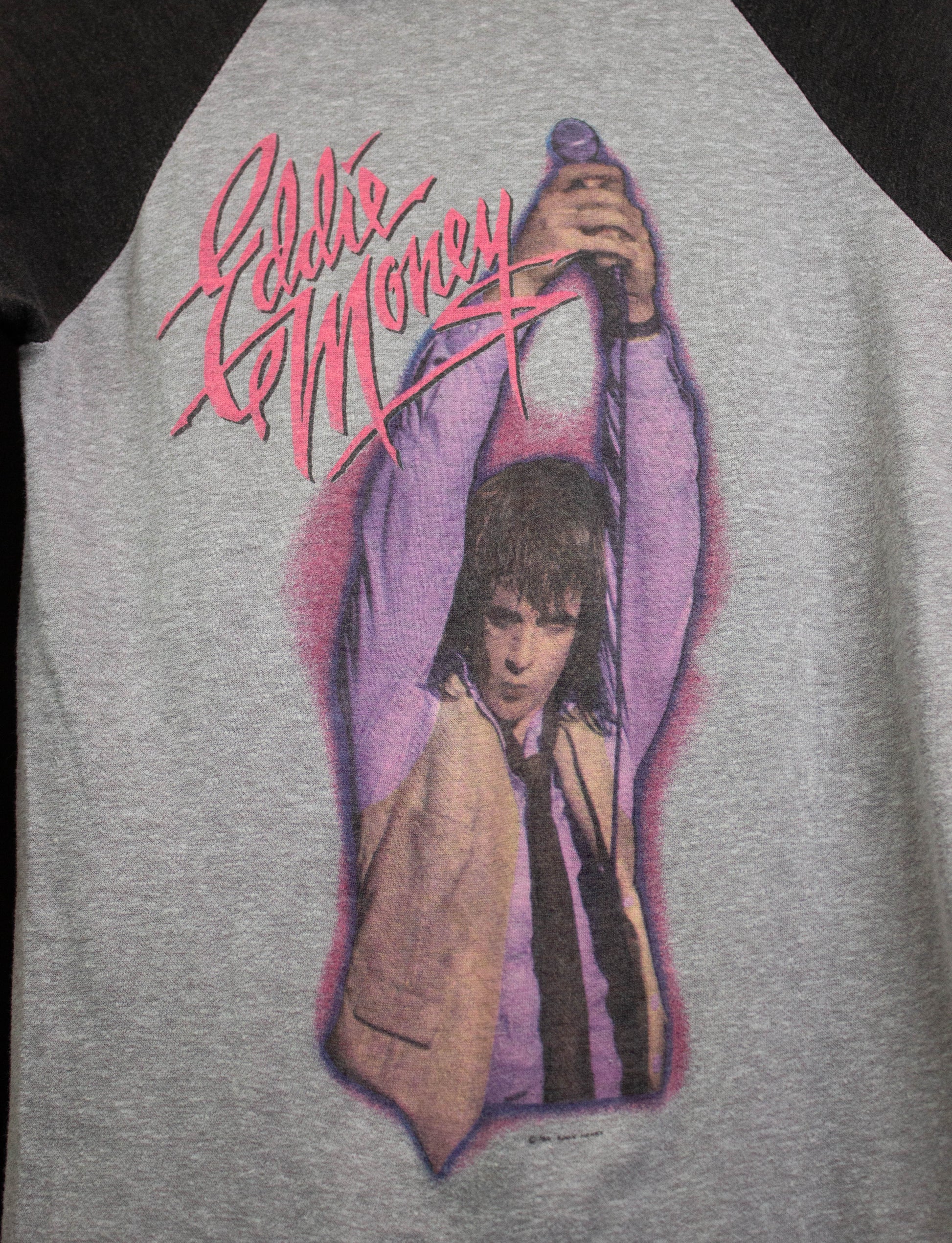 Vintage Eddie Money 1983 Tour Concert Raglan T Shirt XS