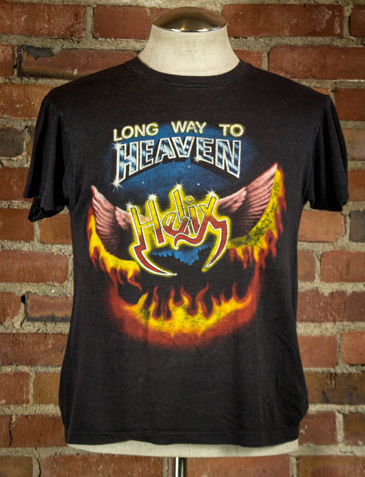 Vintage 1985 Helix Long Way To Heaven Concert T Shirt Medium