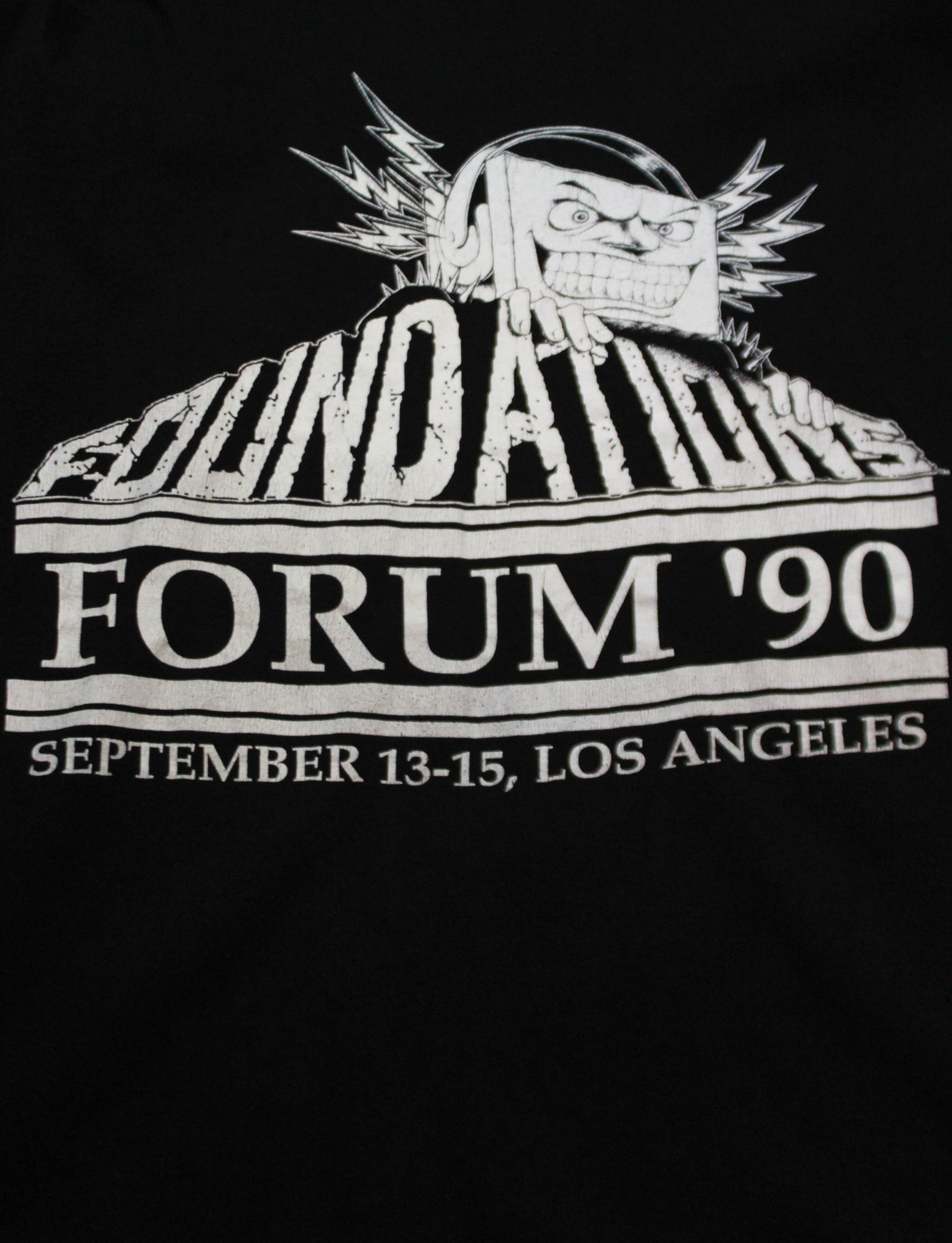 Vintage Foundations Forum Concert T Shirt 1990 Winterland Rock Express Convention Unisex Extra Large