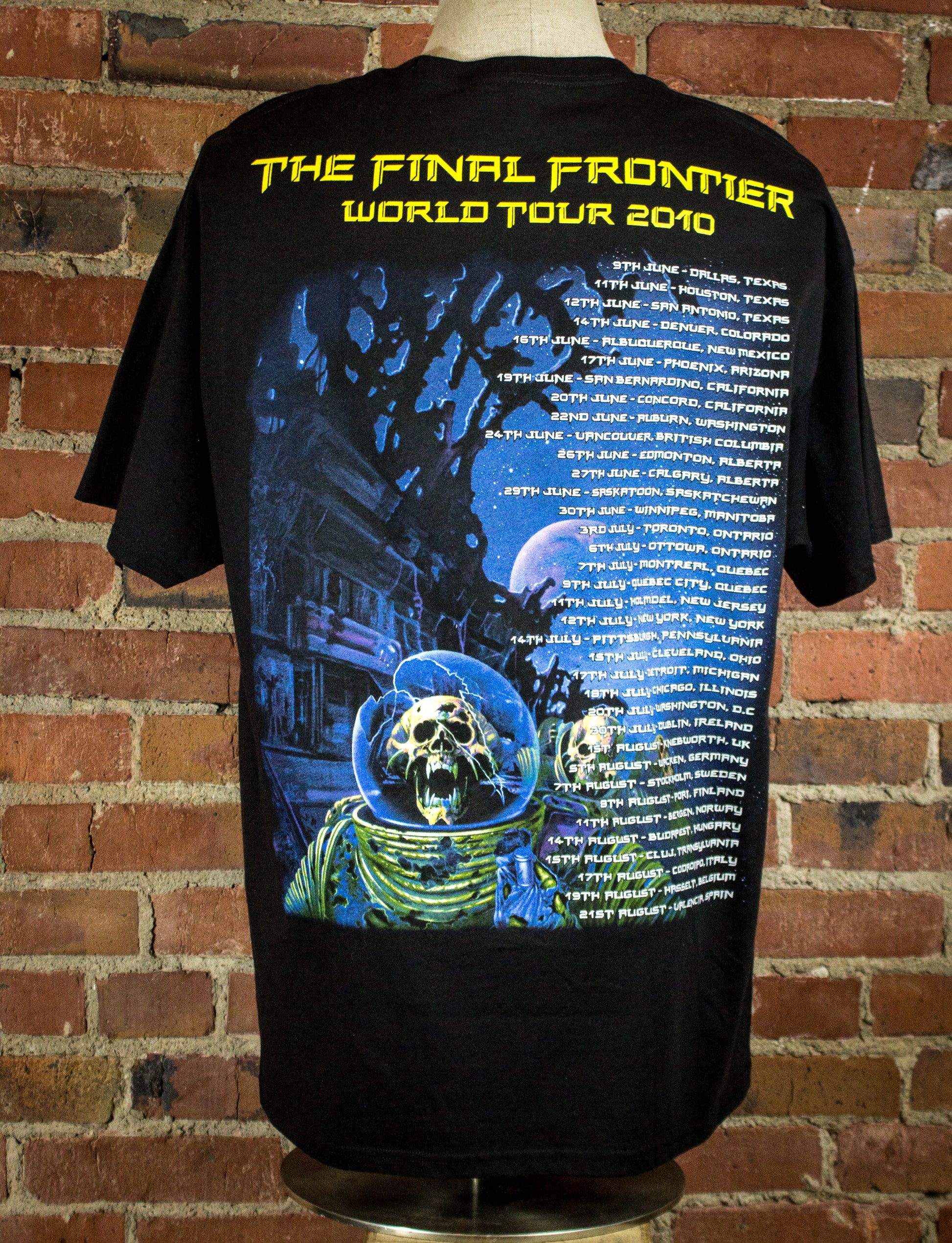 Iron Maiden The Final Frontier Tour 2010 Black Concert T Shirt XL