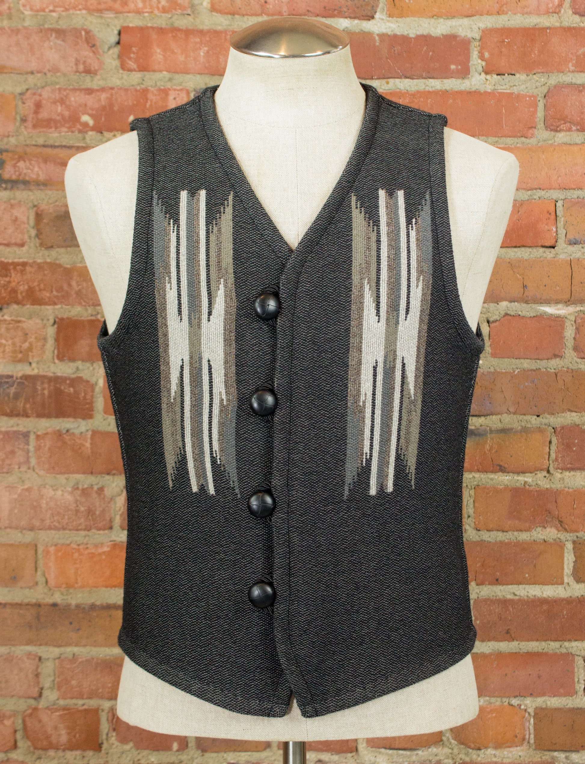 Jelado Company Cowboy Brand Wool Chimayo Vest Japanese Brand Grey and White Small