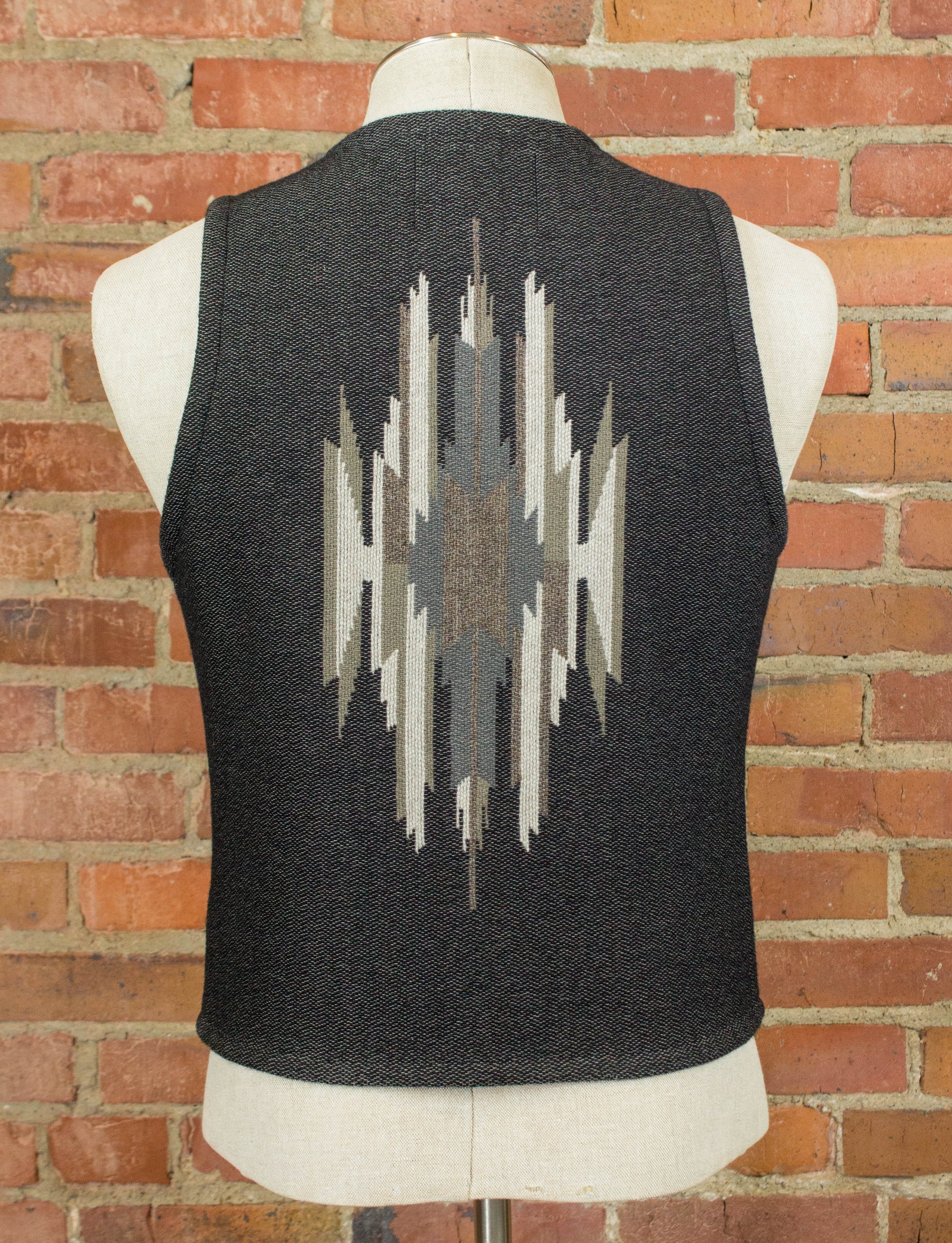 Jelado Company Cowboy Brand Wool Chimayo Vest Japanese Brand Grey and White Small