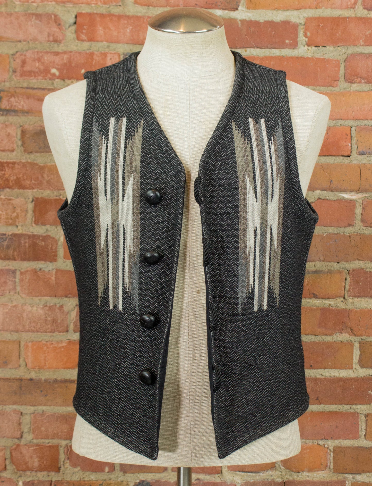 Jelado Company Cowboy Brand Wool Chimayo Vest Japanese Brand Grey and White Small