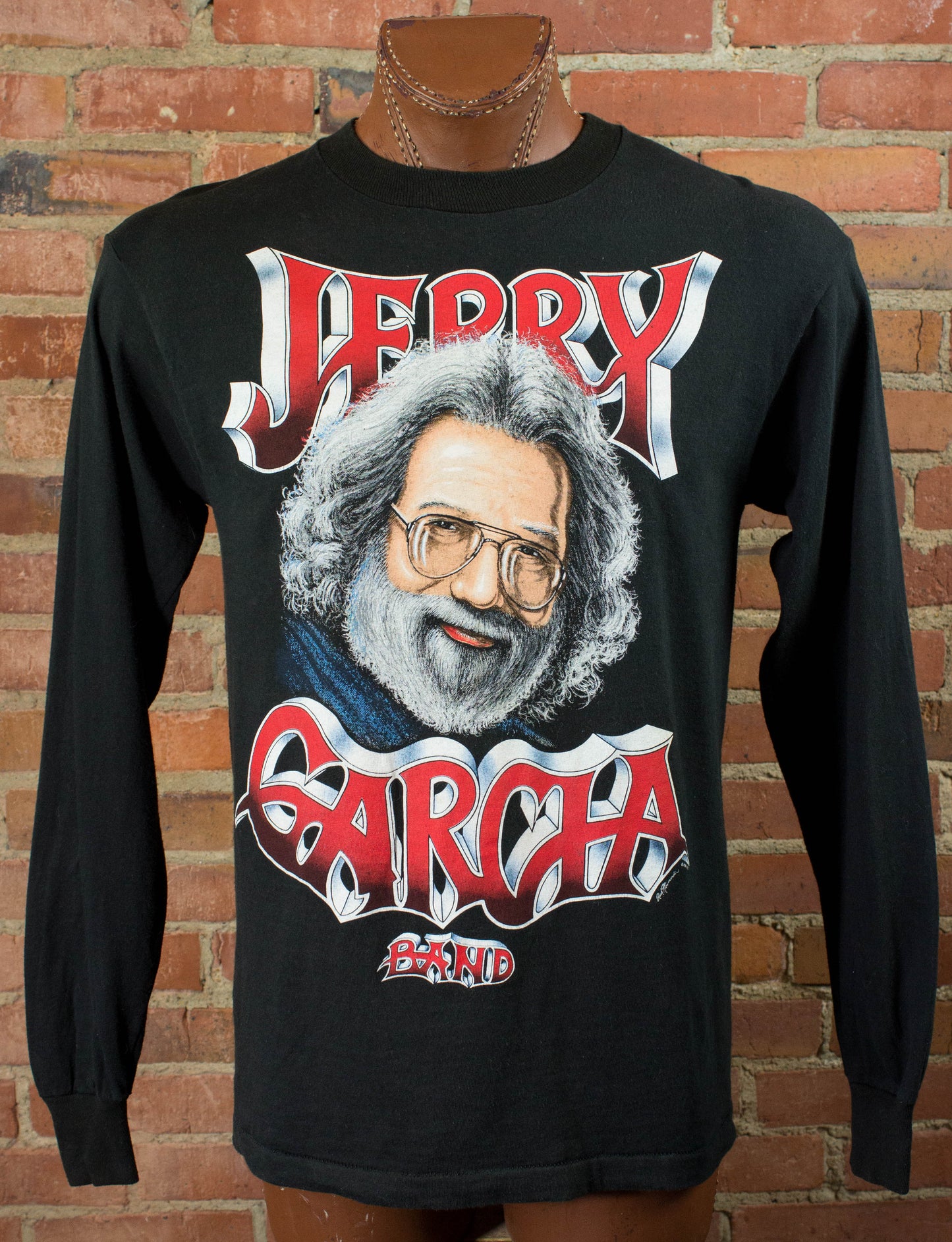 Jerry Garcia Band 1991 Black Longsleeve Concert T Shirt Unisex Medium-Large