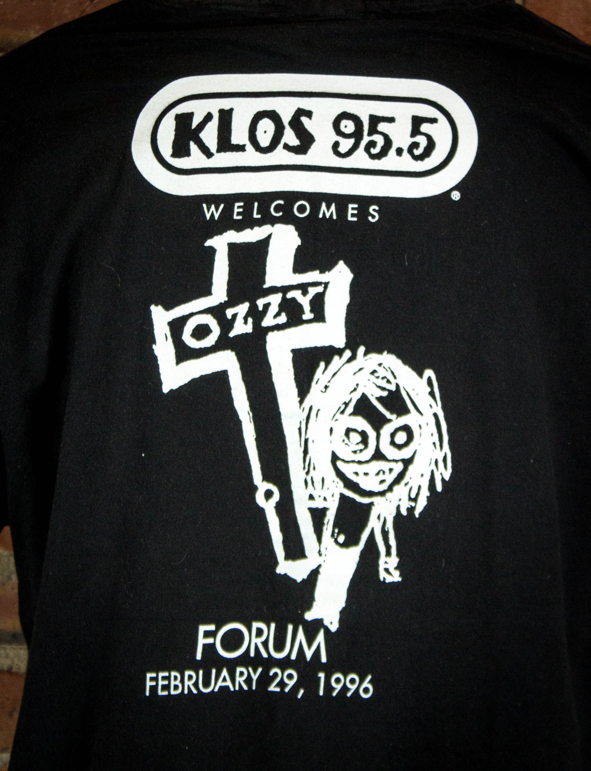 Vintage 1996 KLOS Welcomes Ozzy Osbourne LA Forum Concert T Shirt XL