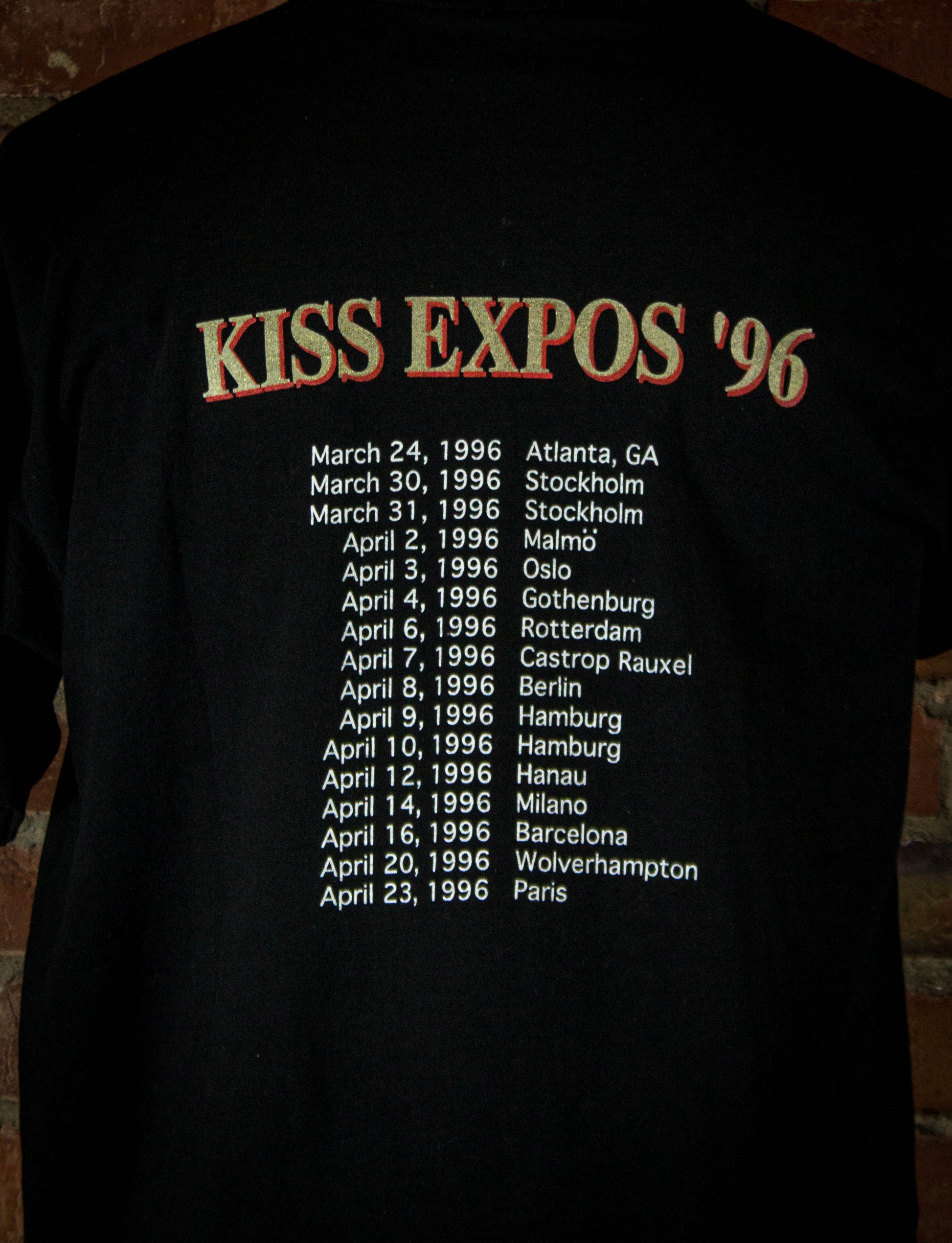 Vintage 1996 Kiss Expo Tour Shirt "Vinnie Vincent" Unisex XL