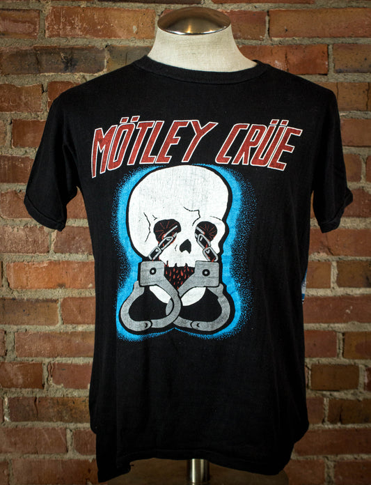 Vintage 1983 Motley Crue Skull Graphic Bootleg Concert T Shirt M/L